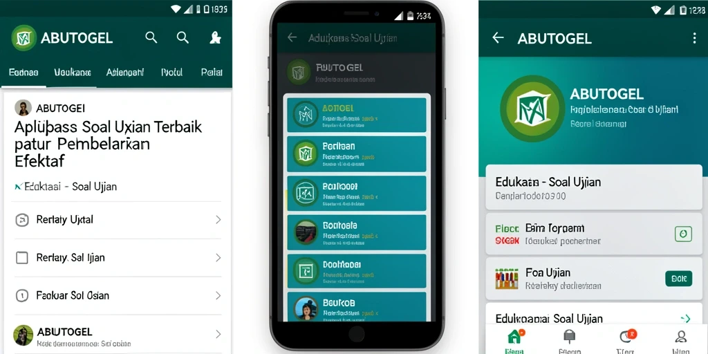 Tampilan antarmuka <strong>ABUTOGEL</strong> yang interaktif untuk belajar soal ujian.