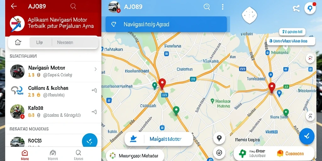 Antarmuka aplikasi AJO89 yang intuitif dan informatif.