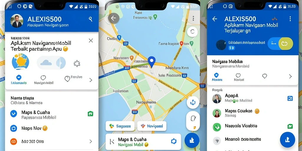Antarmuka ALEXIS500 yang ramah pengguna untuk navigasi mobil.
