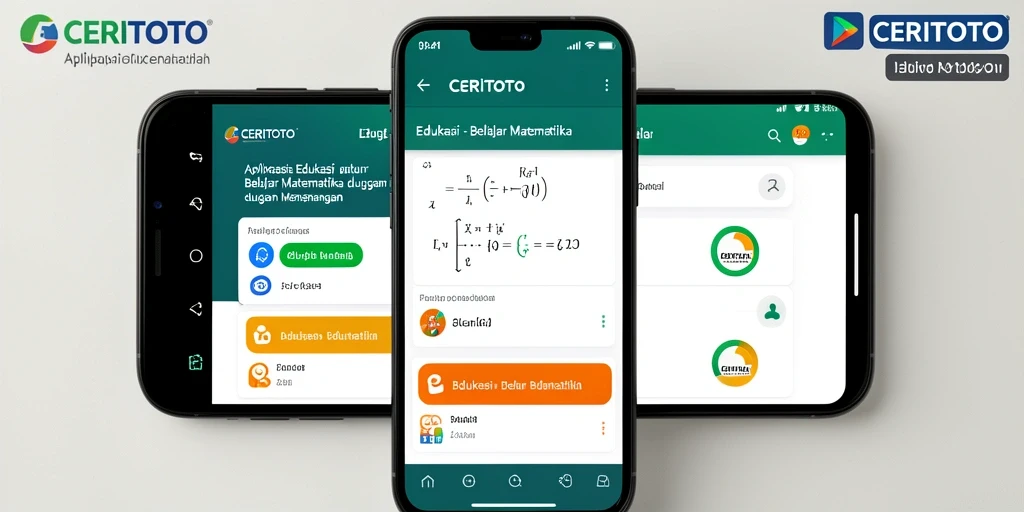 Antarmuka aplikasi CERITOTO yang interaktif untuk belajar matematika.