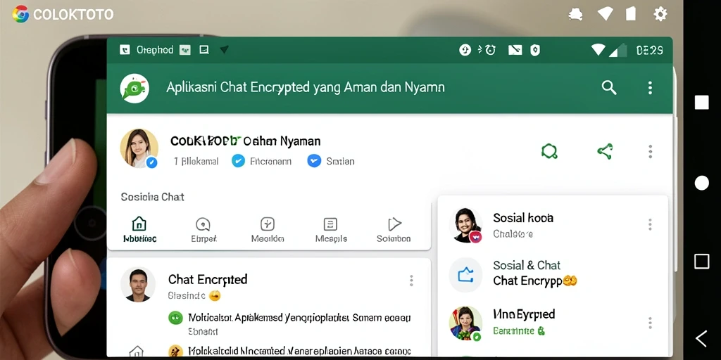 Tampilan antarmuka COLOKTOTO yang simpel dan modern untuk Chat Encrypted.