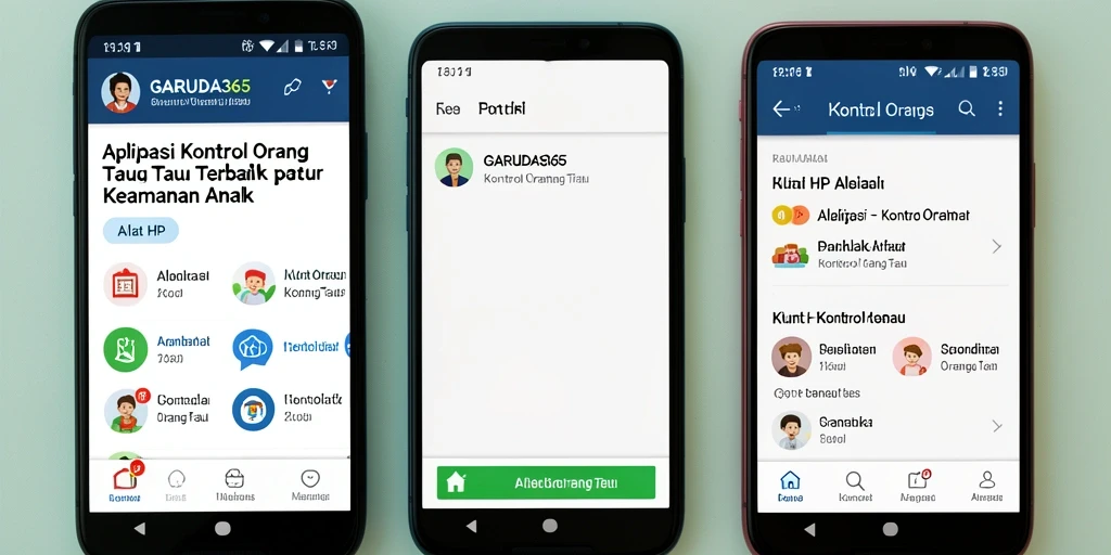 Screenshot utama GARUDA365 menampilkan antarmuka pemantauan orang tua yang intuitif.