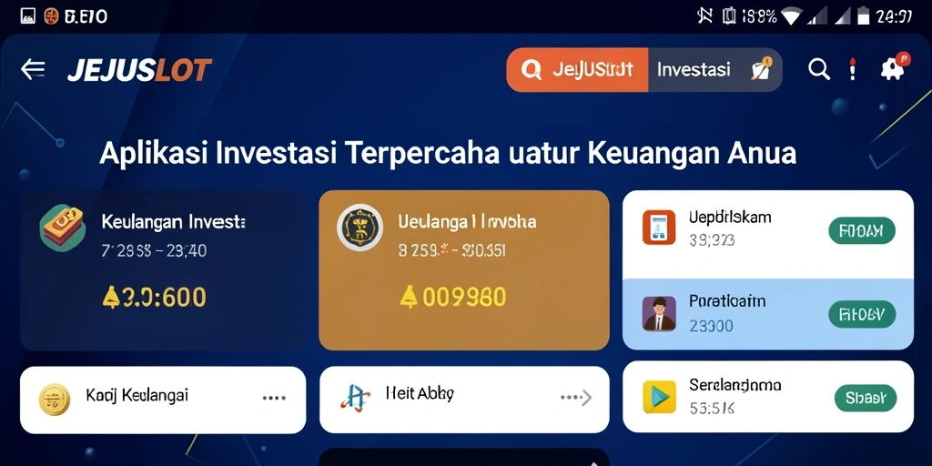 Tampilan antarmuka JEJUSLOT yang user-friendly untuk investasi.