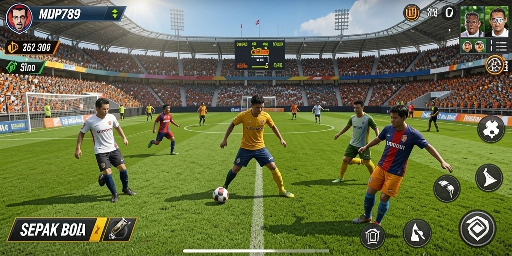 Antarmuka permainan <strong>MVP789</strong> yang menampilkan laga sepak bola yang mendebarkan.