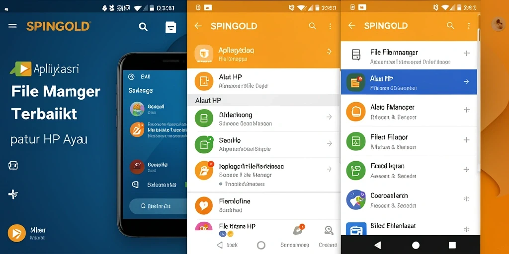 Tampilan antarmuka SPINGOLD yang menarik dan fungsional untuk pengelolaan file.