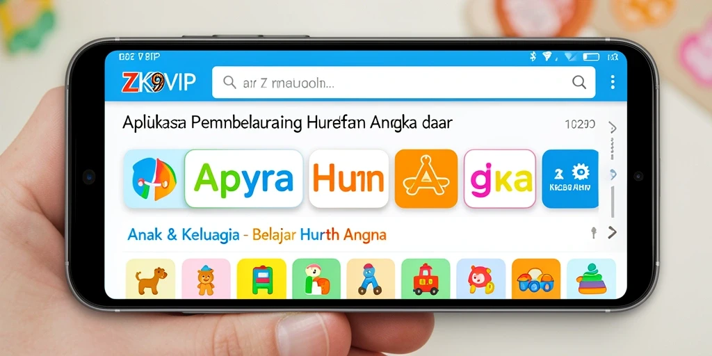 Antarmuka belajar huruf dan angka yang interaktif di ZK9VIP.