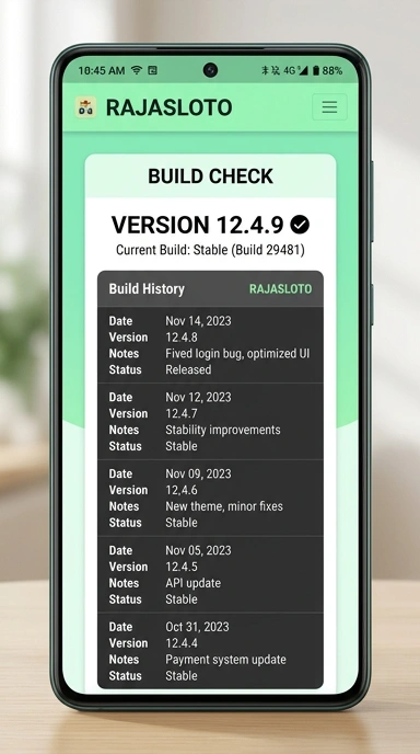 Riwayat Versi Rajasloto untuk Pengguna Android